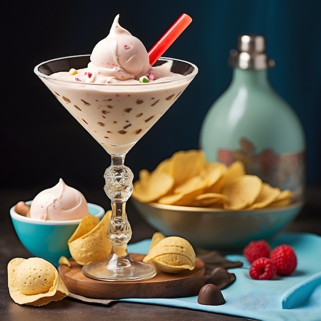 Helado Martini y Chips Delicias Únicas