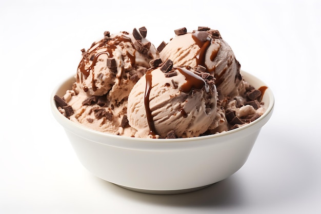 Foto helado de masa de brownie