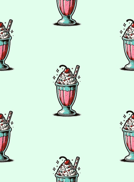Helado de patrones sin fisuras
