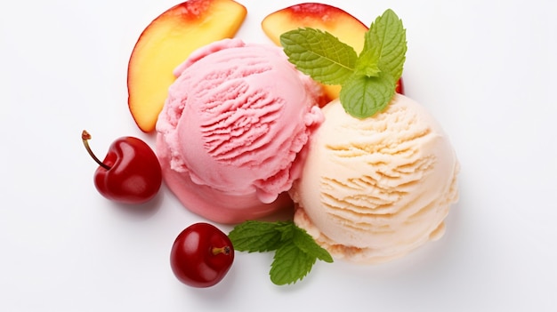 helado primicia fondo alimentos verano aislado