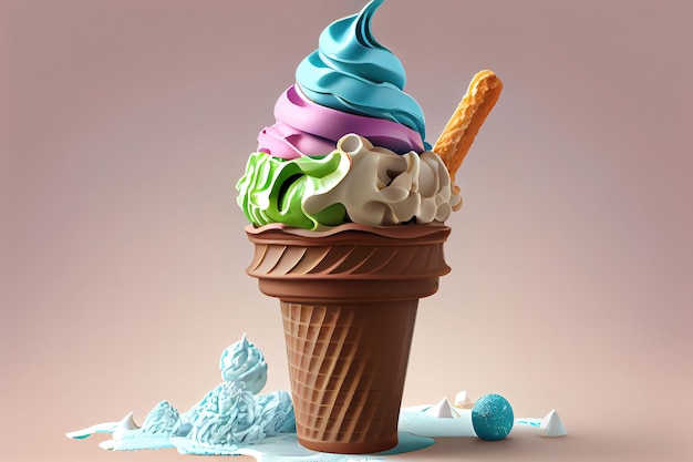 Helado Soft Serve Generativo Ai