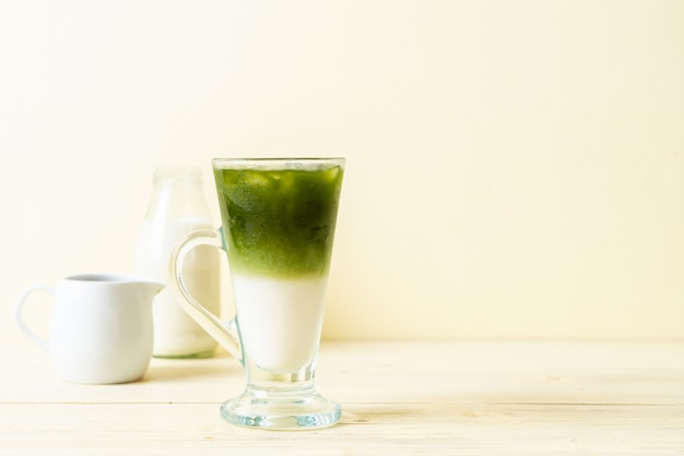 helado de té verde matcha latte