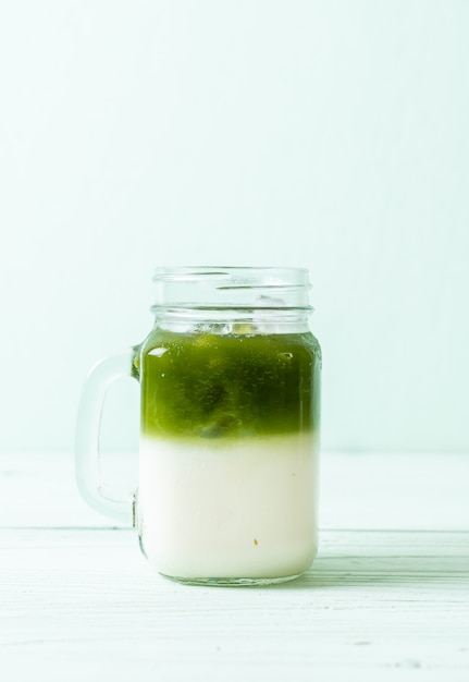 helado de té verde matcha latte