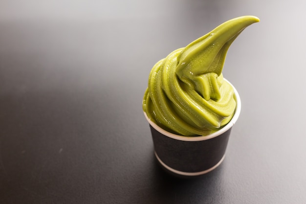 Helado de té verde