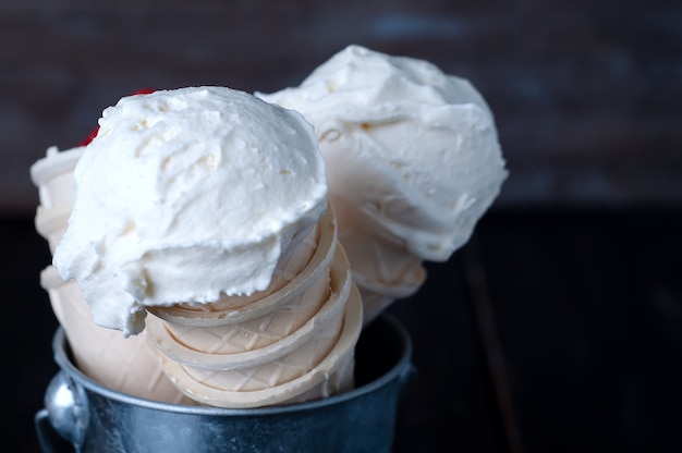 Helado de vainilla