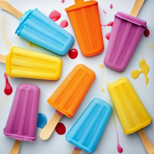 Helados de colores