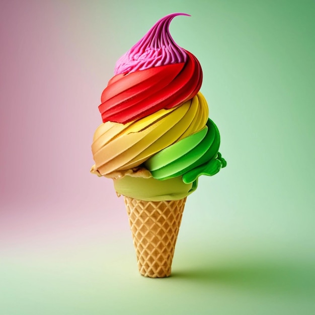 Helados de colores