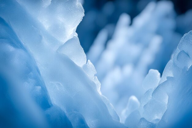 Foto los helados de hermosa forma en una montaña