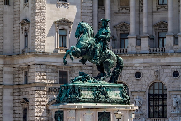 Heldenplatz no complexo de Hofburg Viena Áustria