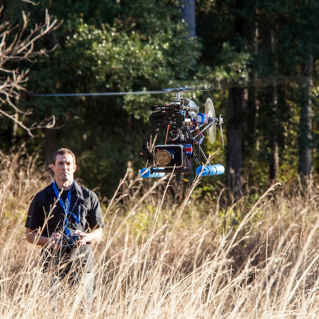 Helicóptero Uav con cámara de video