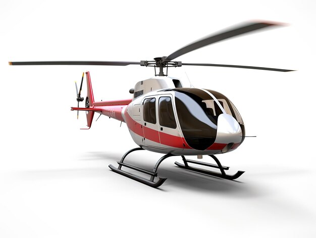 Helikopter 3D-Illustration isoliert auf dem Hintergrund