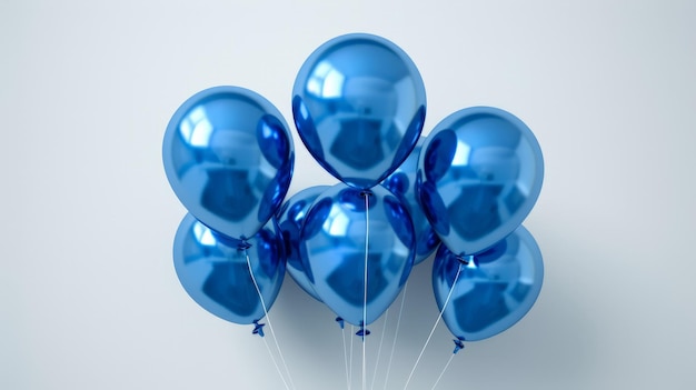 Heliumballon mit realistischem blauem Design zur Dekoration von Festivals, Festivals und Partys