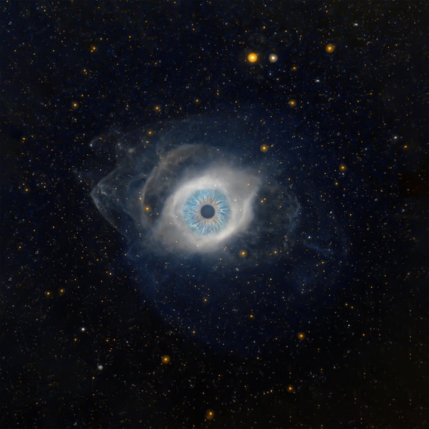 Foto helix nebula ngc ilustração do olho humano o olho de deus elementos desta foto fornecida pela nasa ...