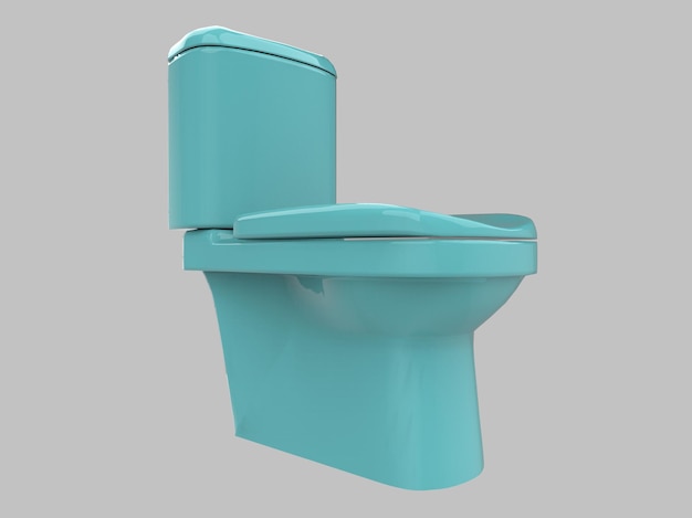 Hellblaue Toilette wc Abbildung 3d