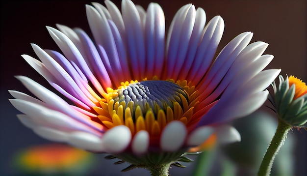 Helle Blüte Nahaufnahme einer schönen generativen KI-Blume