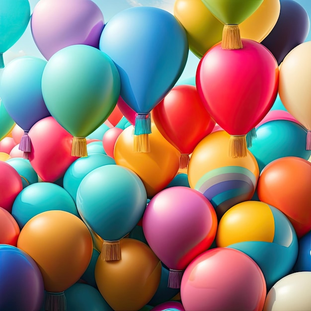 Helle bunte Luftballons