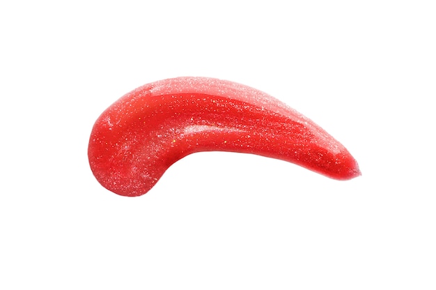 Helle Rouge Lipgloss-Abstrichprobe des isolierten Lippenstifts