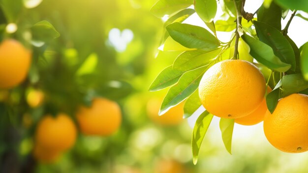 Helle runde Zitrusfrüchte, Orangen aus dem Garten sind saftig und süß in Getränken oder werden roh gegessen.