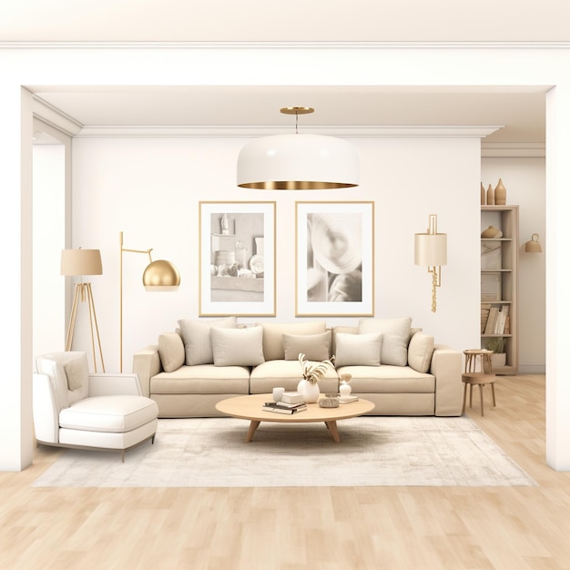 helle Wohnung mit weißen Wänden und Holzboden