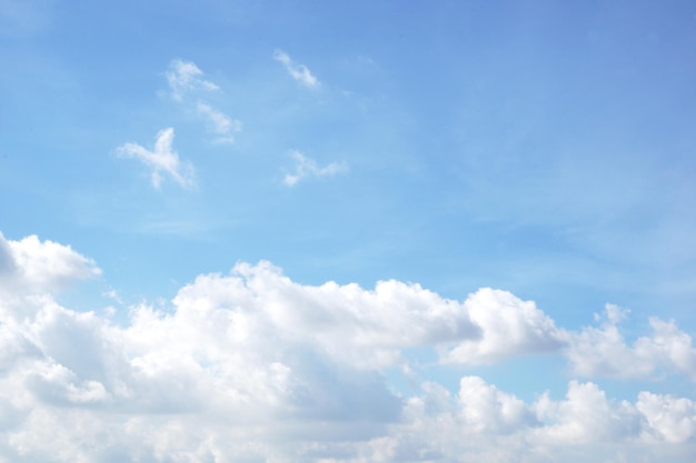 Heller Himmel und schöne Wolken