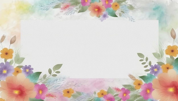 Heller Pastellhintergrund mit Blumen für eine Frühlingsgrußkarte mit einem Kopienraum für Text