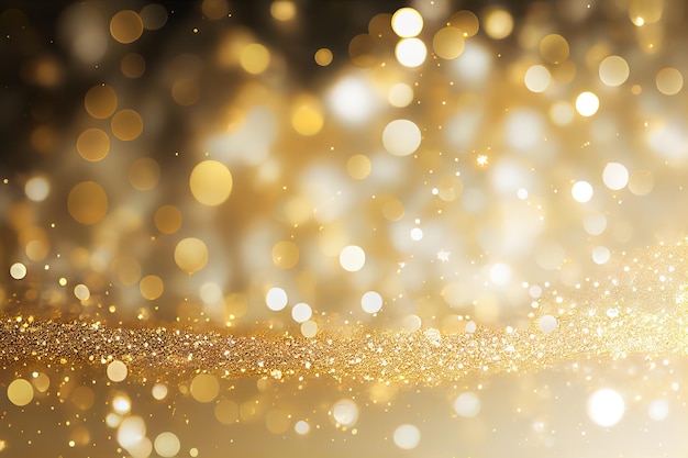 Heller weihnachtlicher goldener Luxus-Glitter-Hintergrund