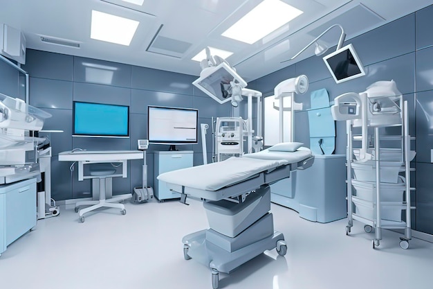Helles, modernes Operationssaal-KI-Technologie erzeugtes Bild