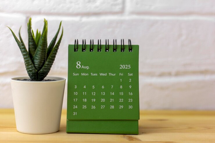 Hello agosto agosto 2025 calendário de mesa para planejamento