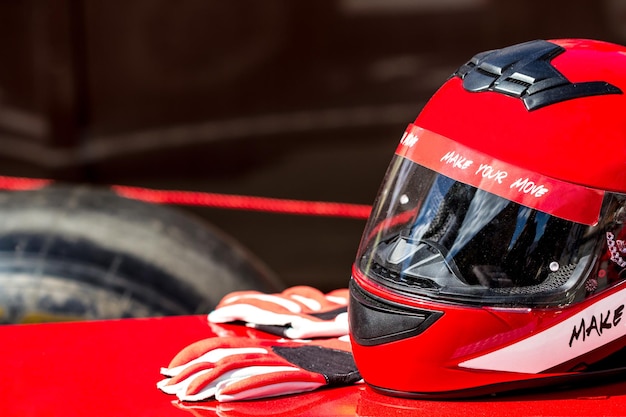 Helm für Rennwagen oder Motorrad