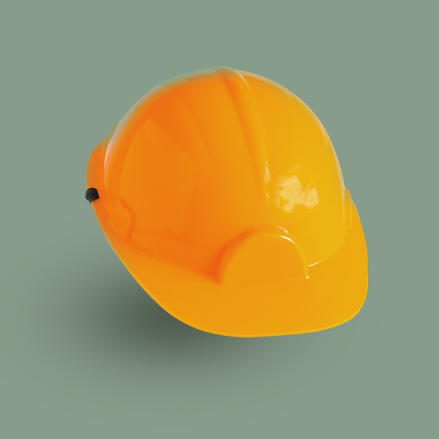 Helm in Baustelle und Baustellenarbeiter, Sicherheitskonzept.