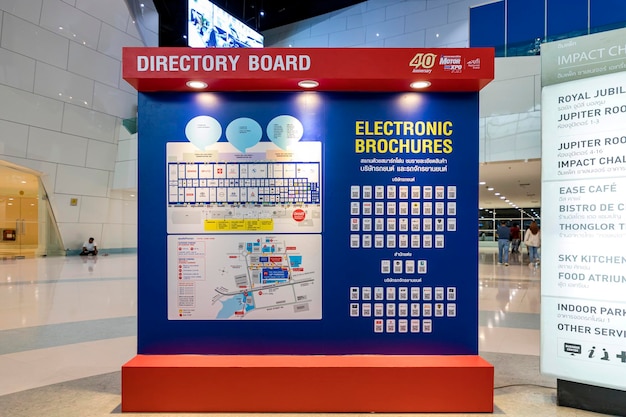 Foto el helpful directory board de la motor expo 2023 30 nov 11 dec proporcionará información sobre la ubicación de los puestos