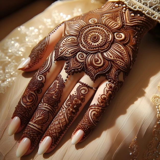 Foto henna für die hand