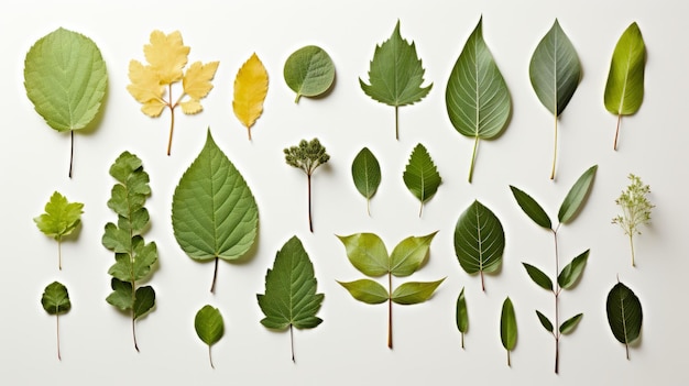 Foto herbário florestal folhas ramos galhos botânicos