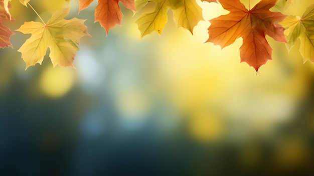 Herbst-Banner mit natürlichem Hintergrund