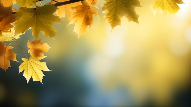 Herbst-Banner mit natürlichem Hintergrund