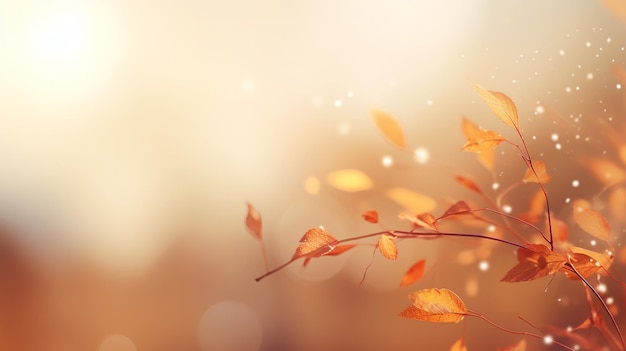Herbst-Bokeh-Hintergrund mit Herbstwind