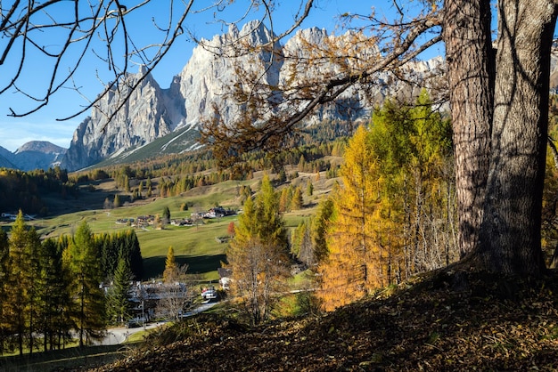 Herbst Cortina d'Ampezzo Umgebung Italien Dolomiten