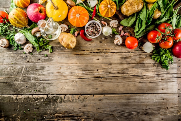 Herbst Essen kochen Hintergrund