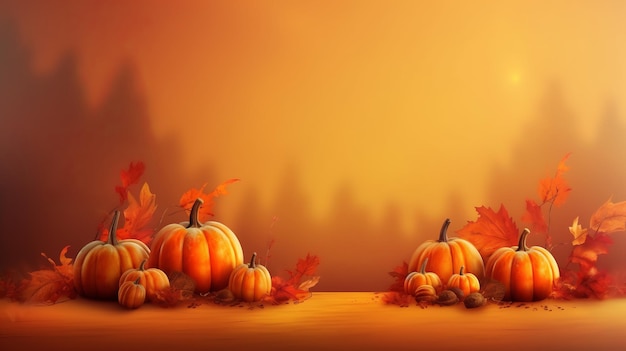 Herbst fallende Blätter Hintergrund Illustration AI GenerativexA