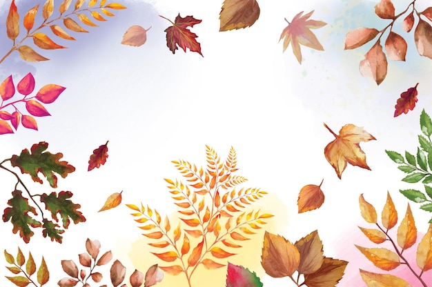 Herbst getrocknete Blätter Illustration Hintergrund