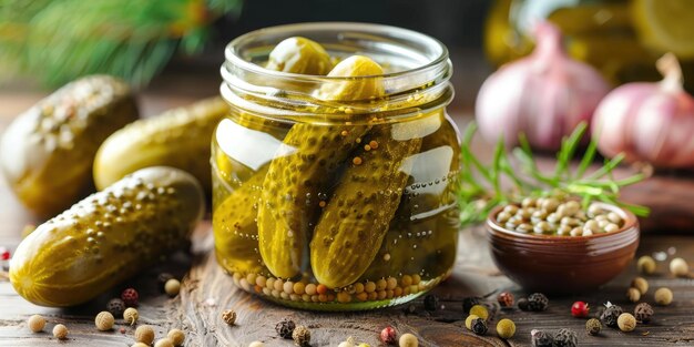 Herbst Gurken auf Holzfenster ai erzeugt