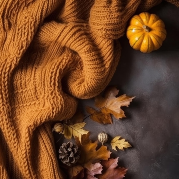 Herbst Herbstblätter Hintergrund Illustration AI Generativ