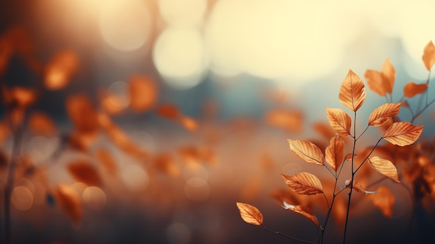 Herbst-Hintergrund mit Bokeh-Effekt abstraktes Design mit Kopierraum