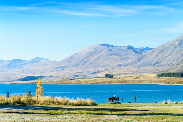 Herbst im Lake Tekapo, Neuseeland