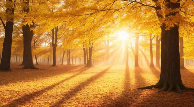 Herbst im Park Herbstfarben im Park Herbstszene im Park goldener Herbst Season