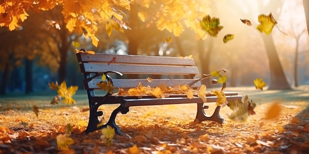 Herbst im Stadtpark Frau spaziert und spielt mit fröhlichem Spaniel-Hund, gelbe Blätter, goldener Herbsttag, sonniger Tag