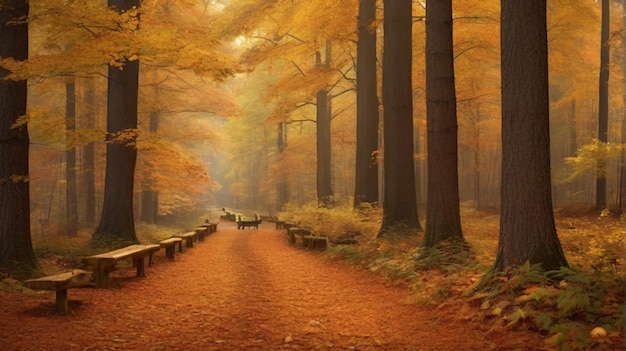 Foto herbst im wald