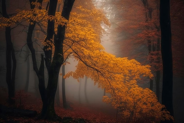 Herbst im Waldnebel