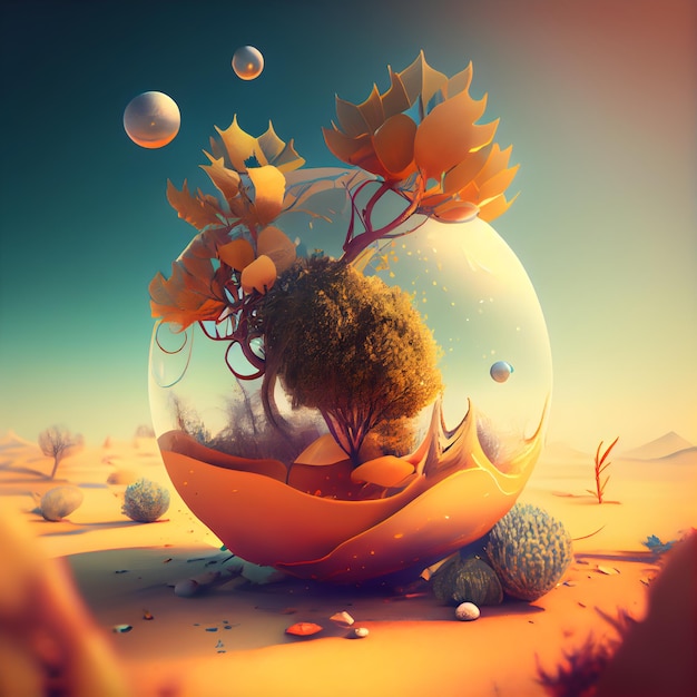 Herbst in der Wüste 3D-Illustration Elemente dieses Bildes, bereitgestellt von der NASA