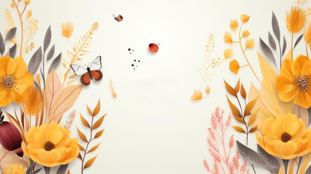 Herbst natürliche Hintergrund-Illustration KI-Generativ